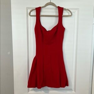 Elegant Red Sleeveless Dress